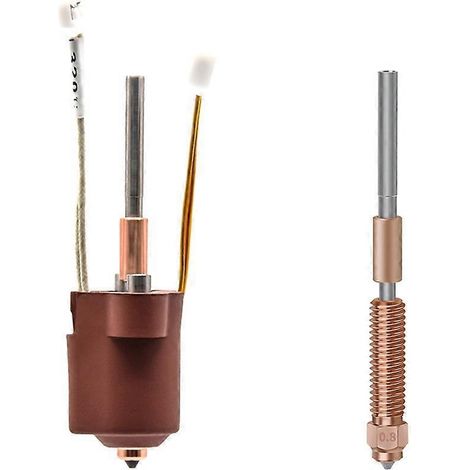 Kit de boquillas de intercambio rápido para impresora 3D Creality K1C, kit de bloque calefactor cerámico para extrusor K1C de 0,8 mm (0,8 mm).