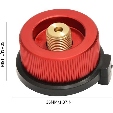 Adaptateur pour réservoir de gaz de réchaud de camping portable (lot de 2) - Convertisseur de gaz pour recharge de propane - Connecteur pour brûleur à gaz - Fournitures de camping (1/5)