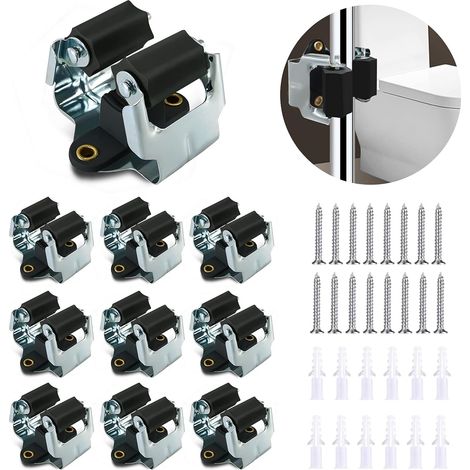 3-H Porte Balais Mural,Accroche Balai 10 PièCes, L’éPaisseur du Porte Balai est de 0,7 mm et non de 0,4,Support Balais Mural pour Buanderie Jardin,Organisation du Garage(Noir) H276 (1/5)