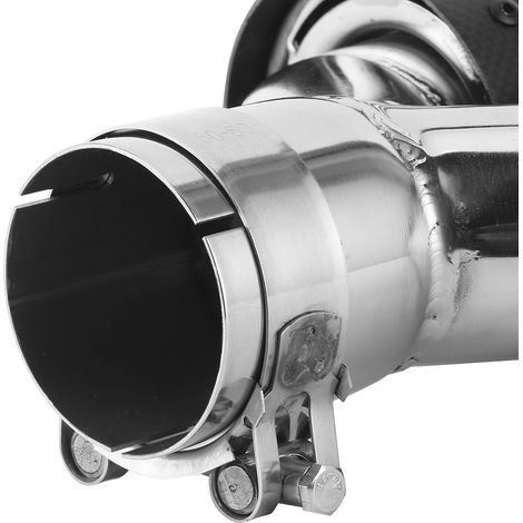 Tuyau d'échappement double universel en fibre de carbone mate de type Y avec sortie d'échappement droite et sortie gauche (AP47KR-6389) pour la modification de voitures (1/5)