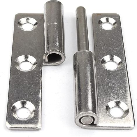 CCYKXA 4er-Packung robuste abnehmbare Türscharniere aus Edelstahl 304 für 7,6 cm große Innen- und Außentüren