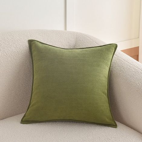 Coussin chenille - Lot de 2 - Coussin jacquard à chevrons - Housse de coussin extra épaisse - Appui-tête de canapé-lit - Dossier de lit - Design élégant - Convient pour canapé, chambre, salon, décorat (1/5)