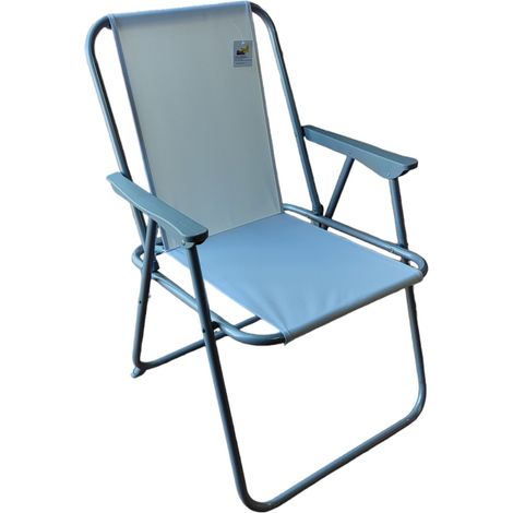 sedia da giardino essenza "relax" in acciaio e pvc bianca 53x47x76 cm (1/4)