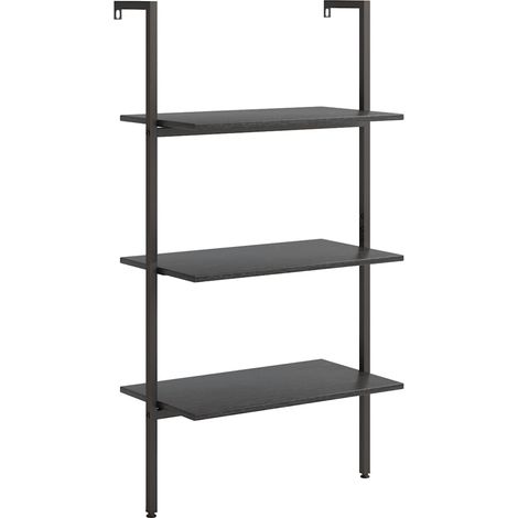vidaXL Scaffale Pendente a 3 Livelli Nero 64x35x120,5 cm