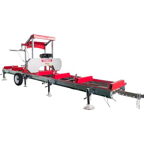 Torros – Scie à bûches thermique sur remorque – Moteur essence 15ch – Longueur de coupe 2794 mm – Capacité diamètre Ø800 mm – HBZ790T