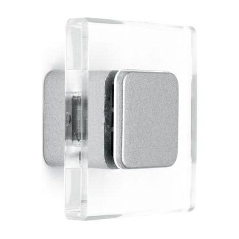 Pomello per arredo Minimal 40 x 40 mm trasparente in Pvc