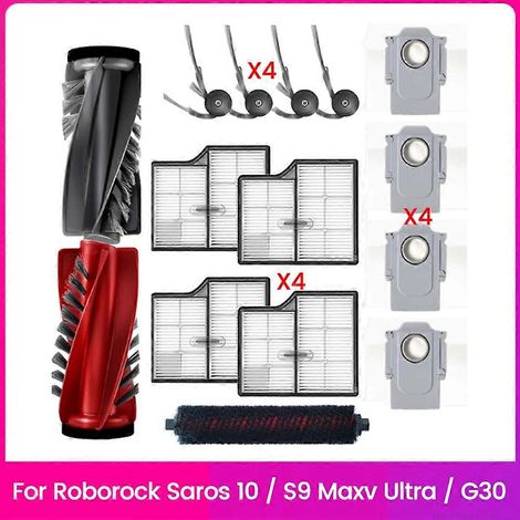 Pièces détachées pour aspirateur Roborock Saros 10/G30 / S9 Maxv Ultra : filtre de brosse latérale principale, brosse autonettoyante haute vitesse (1/5)