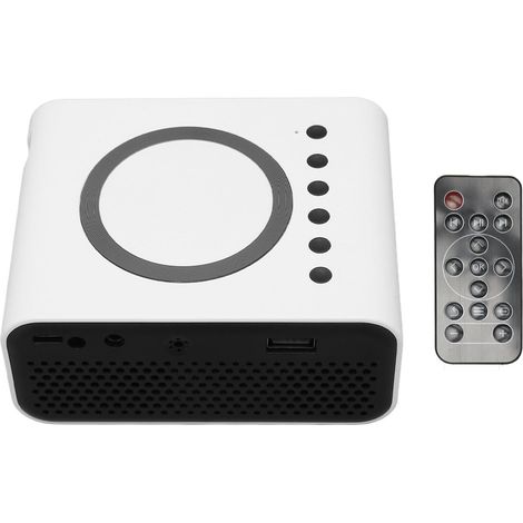 Projecteur LED Portable Mini 1080P Haute Définition pour Films, iOS, Android, Laptop, Blanc, Prises UE