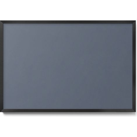 Tableau Magnétique en Métal pour Aimants - Motif Couleur gris froid - Minimaliste - Cadre Noir - 60x40 cm - Tableau Métallique Aimanté