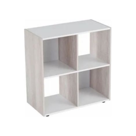 Meuble étagère coloris blanc - Longueur 60 x Profondeur 29 x Hauteur 62 cm (1/3)