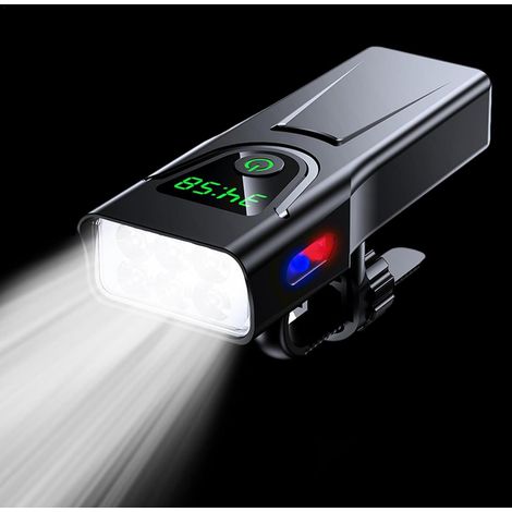 Fahrradbeleuchtung und Rücklichter, USB-wiederaufladbare Fahrradbeleuchtung, stoßfeste Fahrradfrontlichter, Outdoor-Fahrradzubehör (1/4)