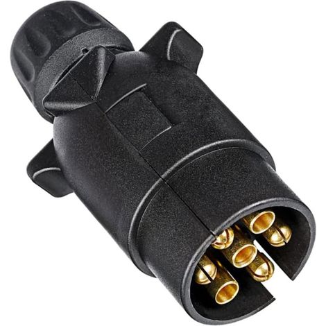 7-poliger Anhängerstecker aus Kunststoff, 12 V, männlich