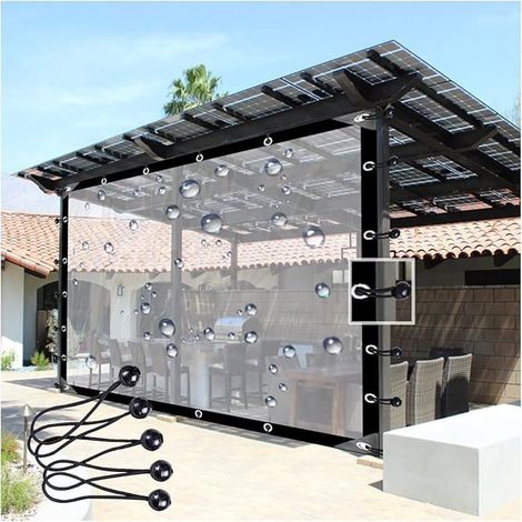 Bâche Imperméable Transparente avec œillet,2x3m Bâche de Protection Plantes,Imperméable à la Pluie,Résistant à la Poussière