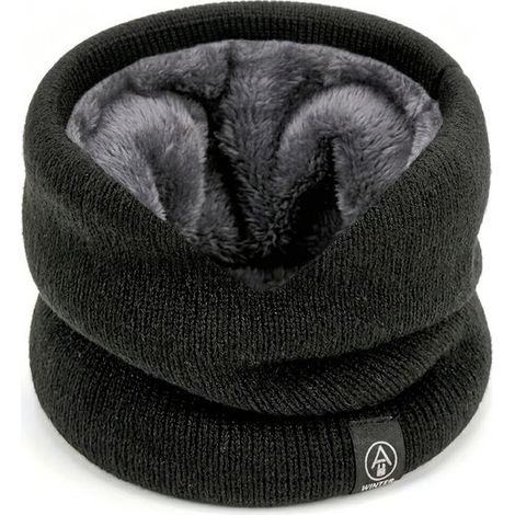 Cache-cou d'hiver pour le cyclisme, unisexe, pull-over en maille, cache-cou doublé en polaire. (1/5)