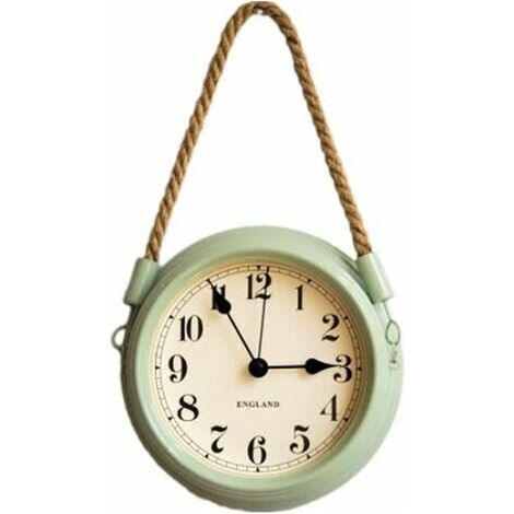 royaluxe - Horloges murales minimalistes Modernes Nordique Horloge Murale de Salle de séjour en Fer forgé Horloges de Quartz Creative Quartz Horloge personnalité (Color : Green) (1/5)
