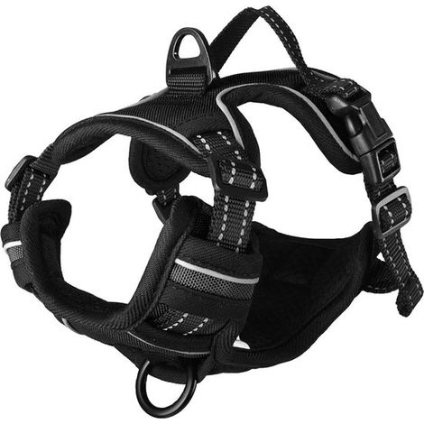 Harnais pour chien – harnais anti-traction – Balou – noir – taille M – A : 32-56 cm B : 50-65 cm (1/5)
