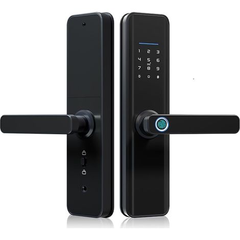 Serrure de Porte Intelligente Tuya WiFi Étanche Serratura Porta Cerradura Fechadura Intellint Électronique Kit X7 Serrure De Porte Intellinte (Color : X7ty-160, Size : 1 UK) (1/5)