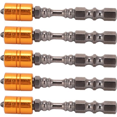 5 embouts de tournevis en acier allié avec bobine magnétique, outil de serrage ou de desserrage de vis de 65 mm (1/5)