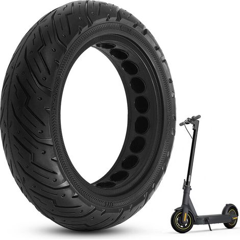 VURAHOME - Pneu en caoutchouc de haute intensité de pneu solide de 10 x 2,5 m avec remplacement de trou en nid d'abeille pour Scooter électrique Xiaomi Ninebot Max G30 (1/5)