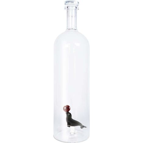 WD LifeStyle Bottiglia Vetro con Tappo Cc 1,2 Lt Decoro Foca (1/3)