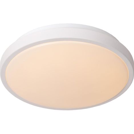 Plafonnier Salle de bains Ø 29,3 cm LED 1x12W 2700K IP44 Détecteur De Mouvement Blanc (1/5)