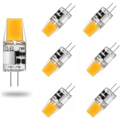 Ampoule G4 LED AC/DC 12V 5W Lampes LED G4 Blanc Chaud 3000K Ampoules D'éclairage Équivalent 50W Halogène Lampe Angle Faisceau de 360° sans Scintillement, Lot de 6,Warm White 3000k,5W (1/5)