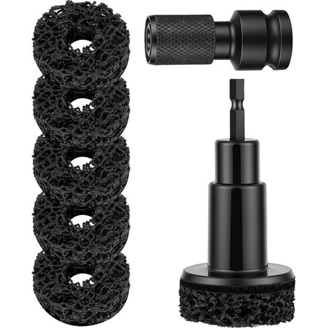 Ponceuse De Moyeu De Roue, Nettoyeur De Moyeu De Voiture pour Changement De Jante Attelage De Remorque, Ponceuse à Tête Sphérique, Brosse De Moyeu De Roue(Noir) (1/5)