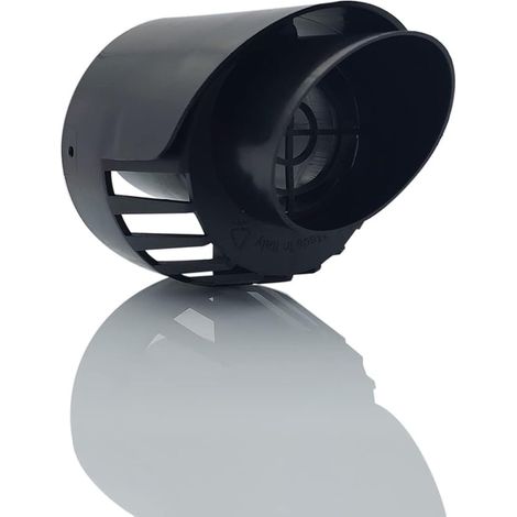 60/100 mm Coaxial Wall Terminal for Boiler Suction and Evacuation Black Polypropylene Air and Smoke Exhaust for Condensing Boiler (1/5)