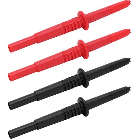 Set aus 2 PA-Messing-Multimeter-Prüfspitzen, Laternenspitzen, 4-mm-Bananensteckern, für Kfz-Sensoren (1/5)