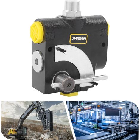 Hydraulisch verstellbares variables Durchflussregelungsventil, 0-30GPM, 3/4 "NPT-Anschlussgröße, 500-3000PSI Entlastungsventil-Regelbereich, 30,38Gal / min