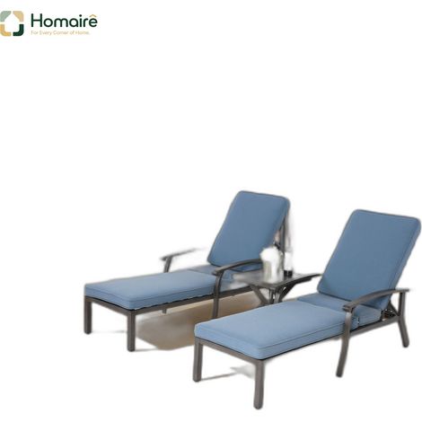 Porte en aluminium bleu 80 x 200 cm HOMAIRE (1/5)