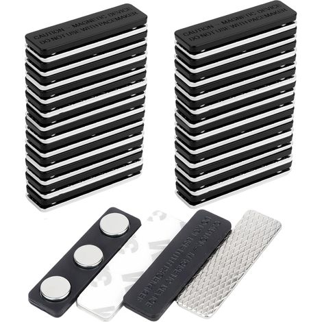 Lot de 12 aimants pour fenêtre - Aimants pour moustiquaire avec film autocollant - Convient pour fenêtres et portes de balcon - Noir (1/5)
