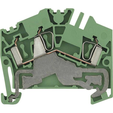 Bloc de jonction de protection Weidmüller ZPE 2.5-2/3AN 1706090000-1 vert-jaune 1 pc(s) D11050
