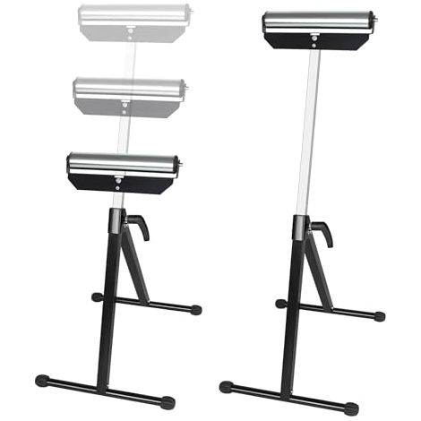 2x Support à Rouleaux Ajustable 68-107cm - Pliable, Antidérapants, Max. 60KG/Chaque NAIZY