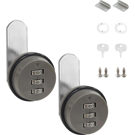 Lot de 3 cames combinées multifonctions à chiffres pour boîte aux lettres et (1/5)
