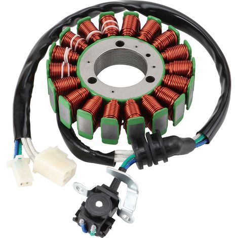 Stator coil compatible with Yamaha YFM550 ATV 2007-2014, 3-core, 15-turn electromagnetic stator generator charging coil, suitable for ATV off-road vehicles.--DTEKGAZ