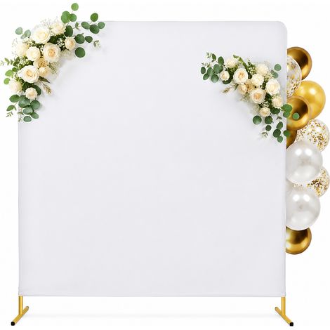 Housse pour support de ballons, tissu blanc mural pour photos 2x2m (1/5)