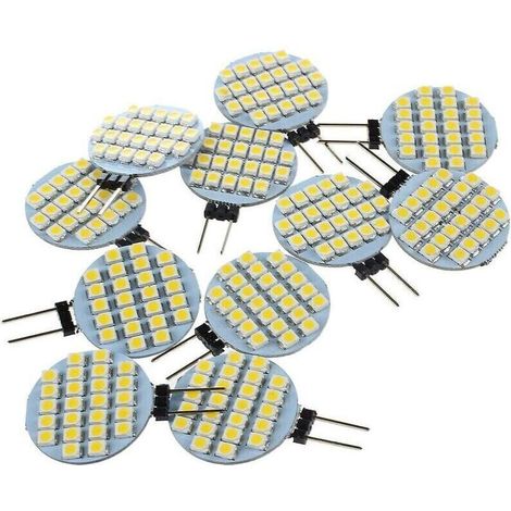 10x G4 Smd 24 Led Cabinet Marine Camper Car Ampoule Lampe 12v Lumière Blanche Chaude (1/4)