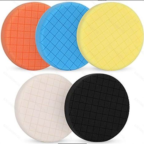 Polishing Pad - 6 Inch - Compatible With 6 Inch Backing Plate - For Automotive Polishing And Waxing - Set Of 5 (1/5)