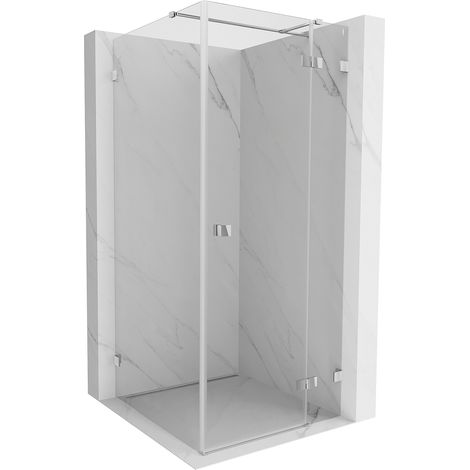 Mexen Lunar T rechte, schwenkbare Duschkabine 90 x 90 cm, transparent, Chrom - 834T-090-090-01-00-P (1/5)