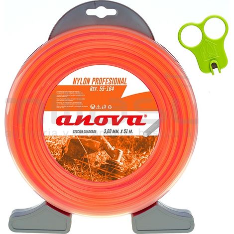 Anova Nylon profesional cuadrado naranja con dispensador 3mm x 51 mt (1/3)