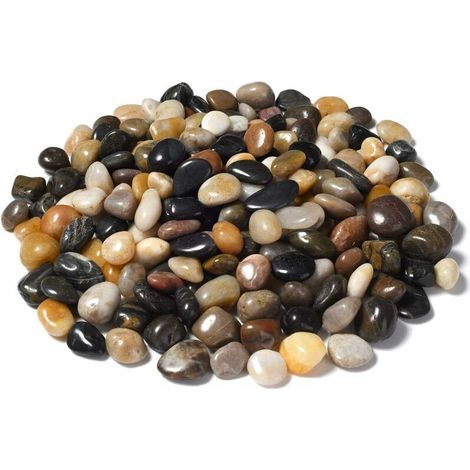 VURAHOME - Galets Naturel Décoratif Poli Pierres de décoration Cailloux naturels Gravier pour Jardin Pierres 2-4 cm 0.5Kg