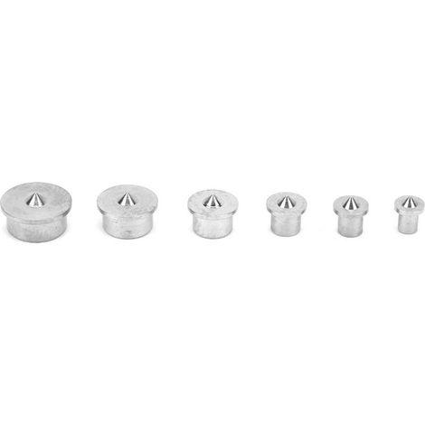 Jeu de 6 goupilles de centrage pour tenons et tourillons, pour le travail du bois, de 4 mm à 12 mm. (1/5)