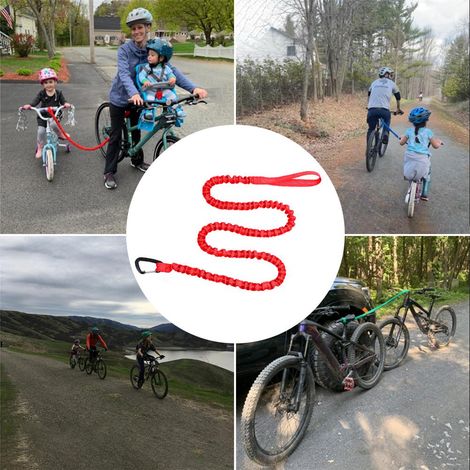 Elastisches und reflektierendes Abschleppseil für Mountainbikes mit Aufbewahrungstasche, ideal für Kinder und Erwachsene. Geeignet für Mountainbikes und Kinder. (1/5)