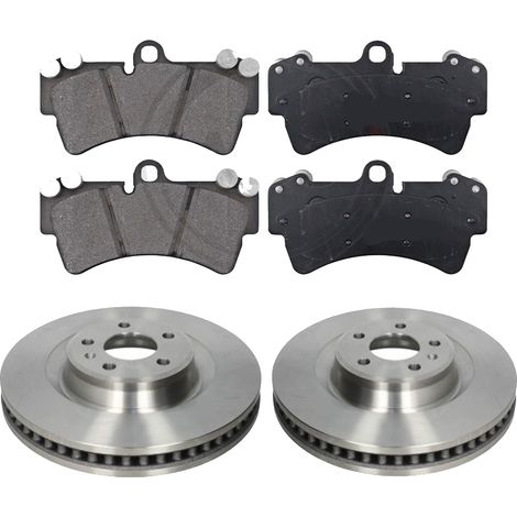 KIT FRENI ANTERIORI compatibile con AUDI Q7 (4LB) - DISCHI + PASTIGLIE OEM: FDB1626 / 17503 , 17504 /SOSTITUZIONE DIRETTA/BASSA POLVERE/SILENZIOSO (1/5)