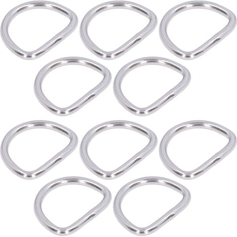 D-Ring aus Edelstahl 316 in Marinequalität, 10 Stück nahtlos verschweißt, Bootszubehör 4x30x22mm, robust und korrosionsbeständig. (1/5)
