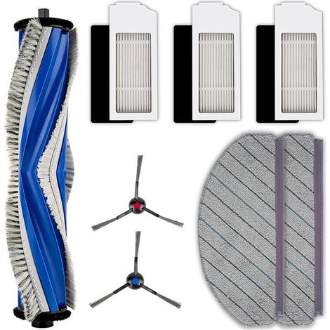 Para robot aspirador Deebot N20 / N20 Pro cepillo giratorio cepillos laterales filtros HEPA almohadillas limpieza (1/4)