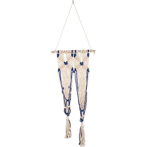 Support De Plante En Corde Tressée Macramé Pour Pots De Fleurs Décoration Murale Intérieur Extérieur Lot De 1 (1/5)