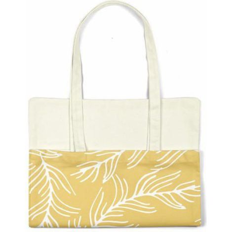 Sac Shopping - Coton Toile - Jaune - 70 x 34 cm - 1 Pièce (1/4)