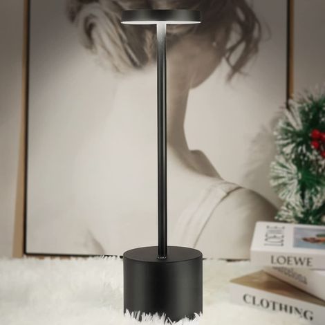 Lampe de table LED sans fil, batterie intégrée 1800 mAh avec 3 modes d'éclairage à intensité variable (1/5)